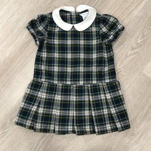 Ralph Lauren Girl's Tartan Pleated Dress with Bloomers - 18 Months